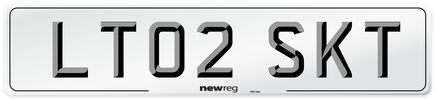 LT02 SKT Number Plate from New Reg